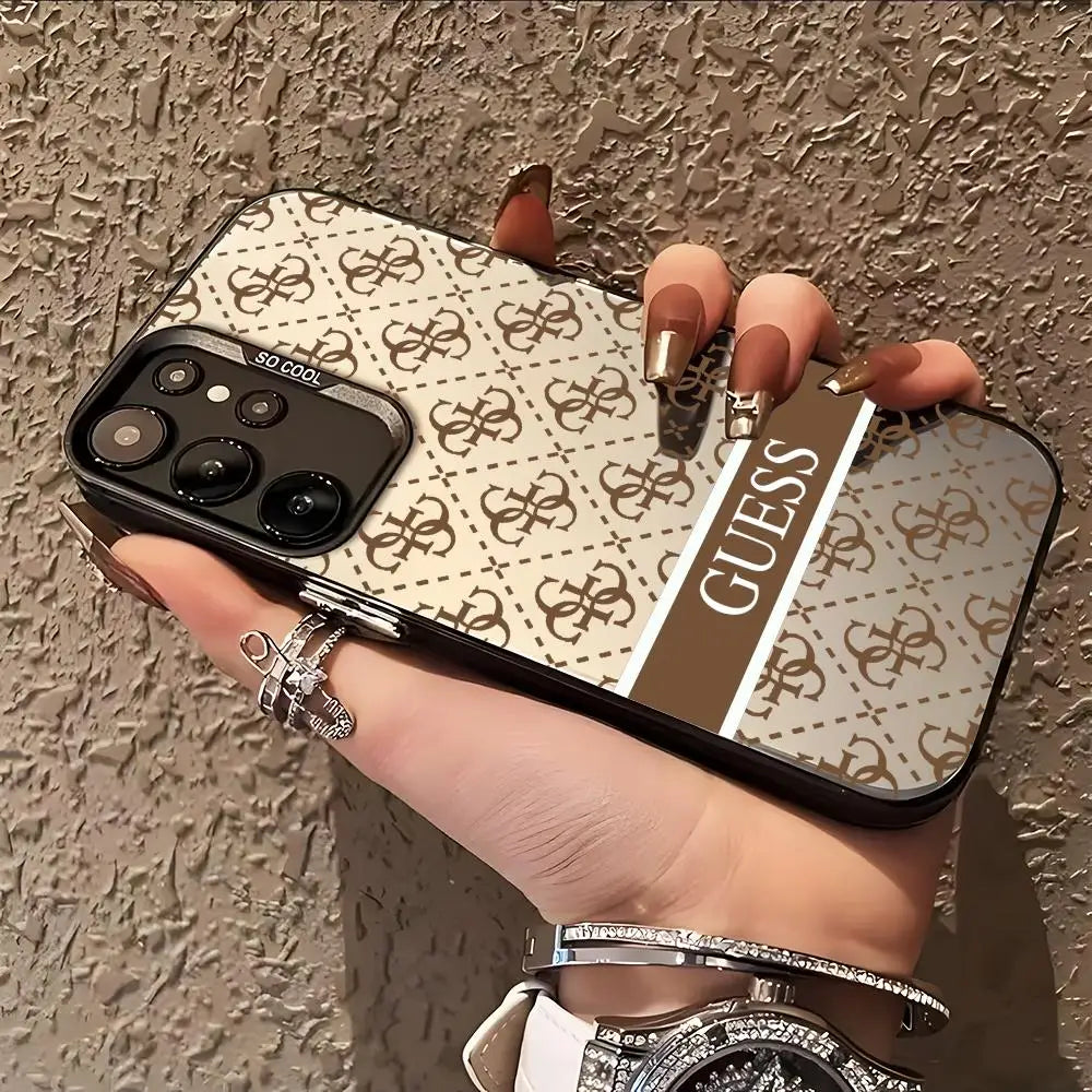Guesses What Phone Case for Samsung Galaxy S26 S25 S24 S23 S22 S21 S20 Note20 Plus Ultra Colorful Silver Cover