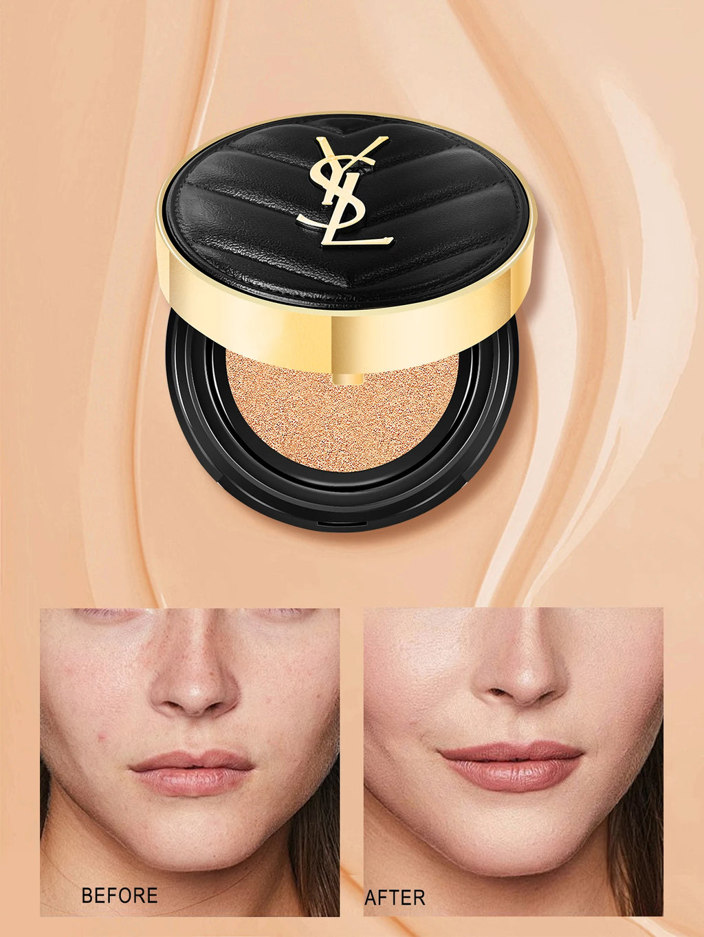 Yves Saint Laurent Le Cushion Encre De Peau-Luminous Matte Cushion Foundation SPF 33/ PA++  All Day Flawless Coverage Shine-Free