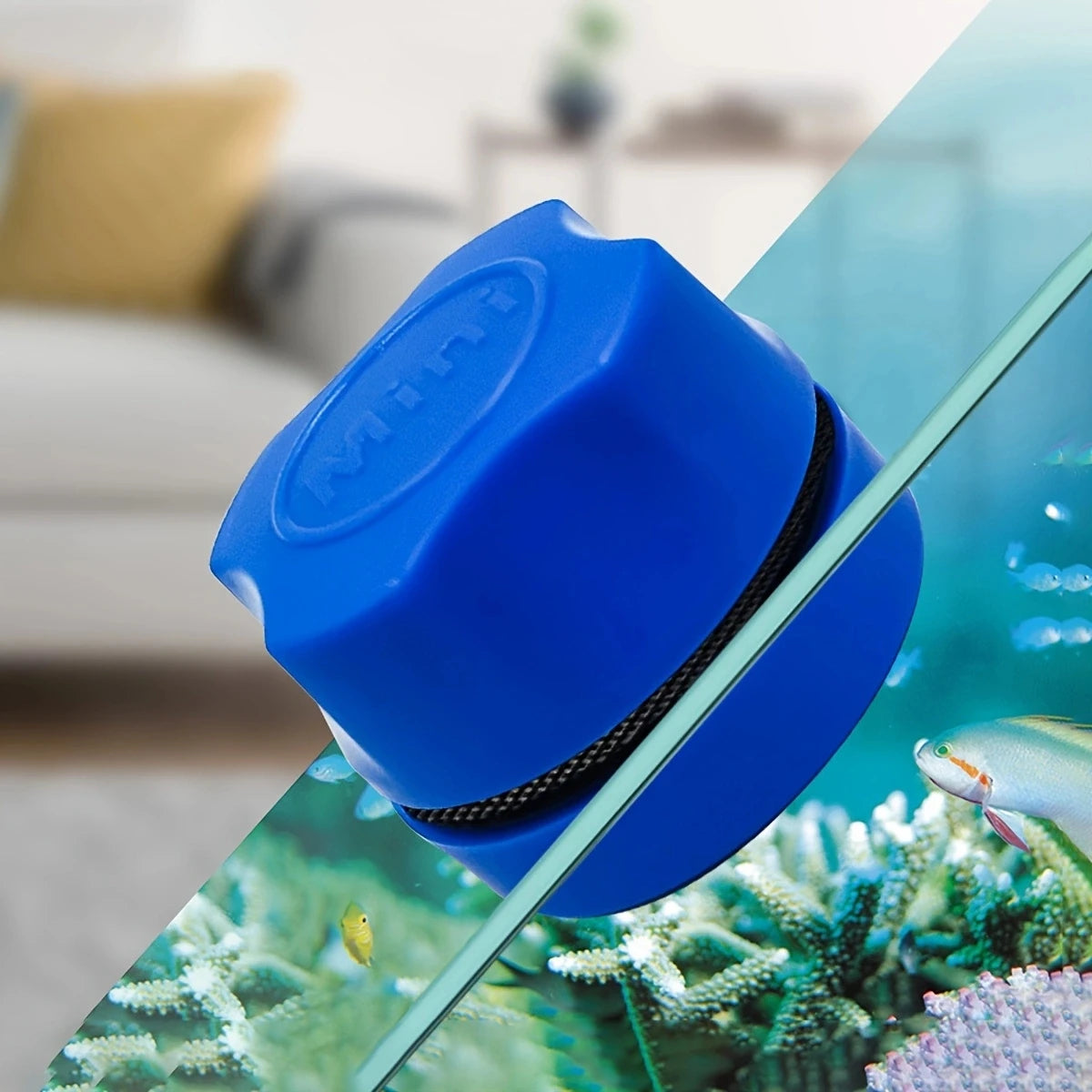 Aquarium Double-sided Cleaning Brush Fish Tank Magnetic Glass Cleaner Brushes Remove Moss Brushes
