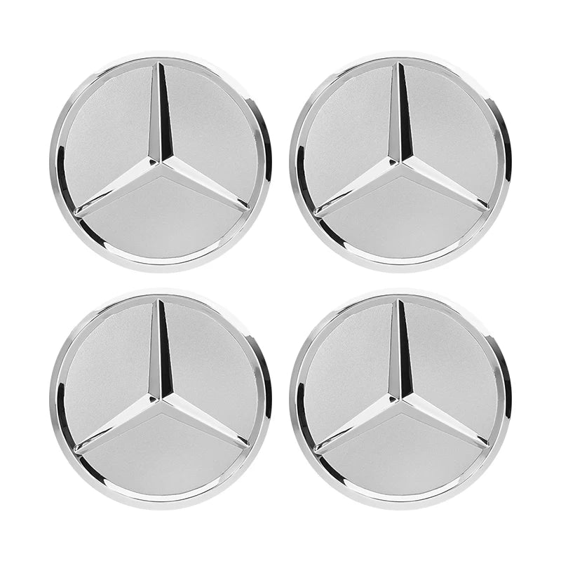 4Pcs 73mm Car Wheel Center Hub Caps Replacement Parts For Mercedes Benz AMG W203 W206 W220 W205 W211 W212 W201 W168 GLE GLS CLS