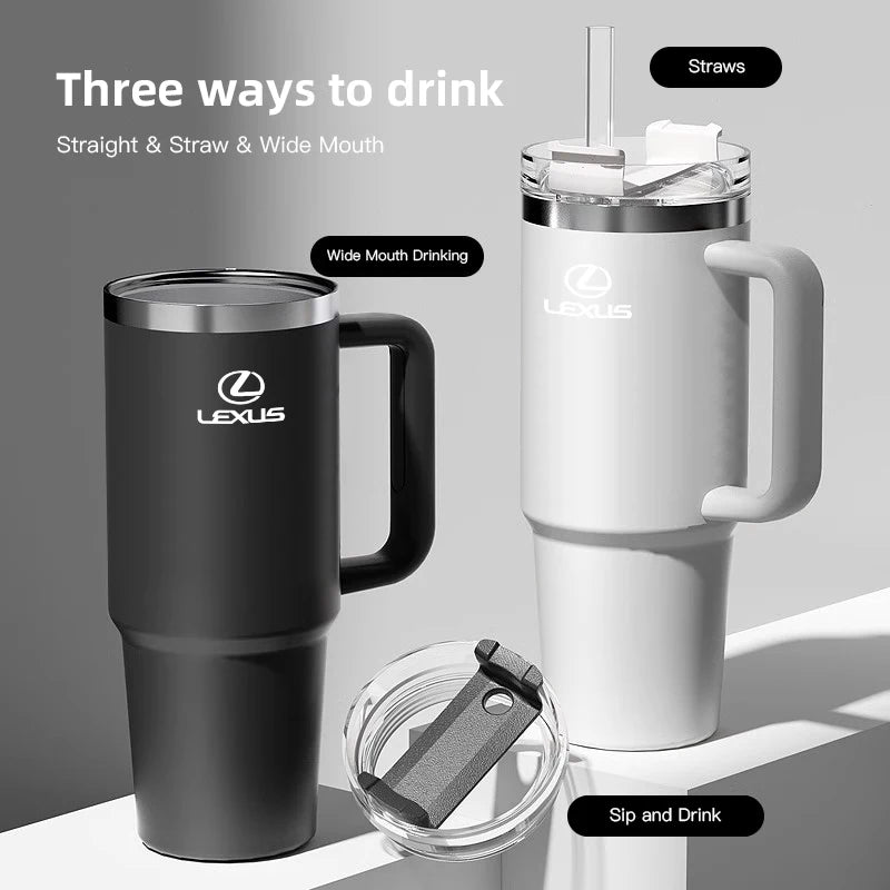 Car Large Capacity Handheld Cup Stainless Steel Insulated Cup Coffee Insulated Cup Suitable For Lexus F SPORT ES RX NX LS UX LBX