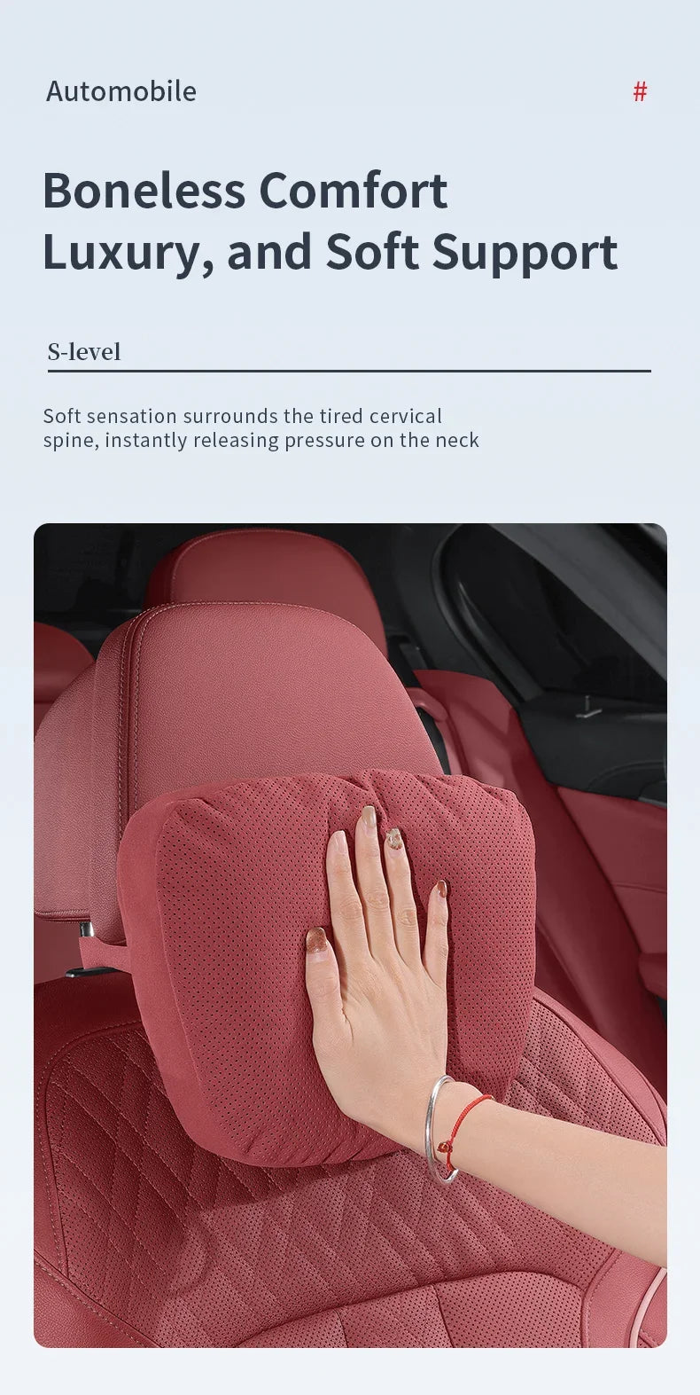Car Suede Ventilate Headrest Seat Waist Cushion Pillow Jeep Wrangler Grand Cherokee Renegade Compass Gladiator Patriot Commander