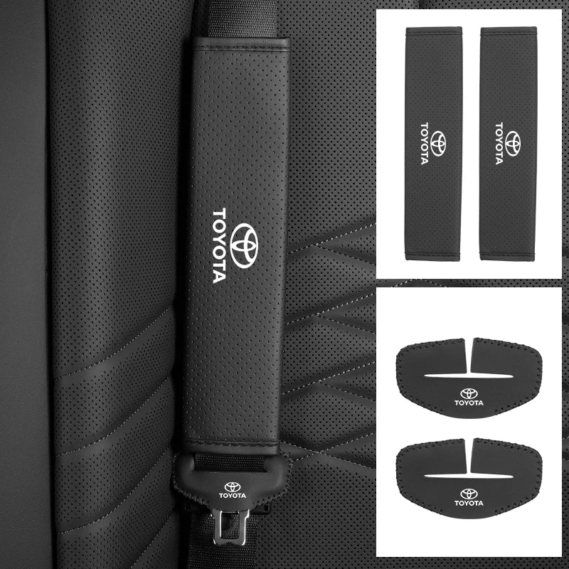 Car Seat Shoulder Pad Cover Seat Belt Buckle Protector Auto Accessories For Toyota Vellfire CHR Corolla Yaris Aygo GT86 Prius RA