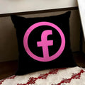 F-facebook-K Cushion Cover Reversible Soft Durable Pillow Cover Home & Car Multi-Scene Use for Daily Comfort