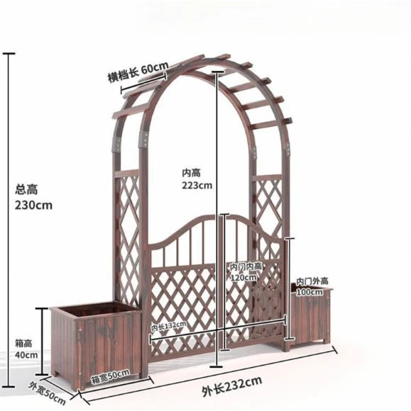 Modern Design Wooden Arch for Outdoor Garden Ornament Wedding or Party Decoration for Climbing Planting