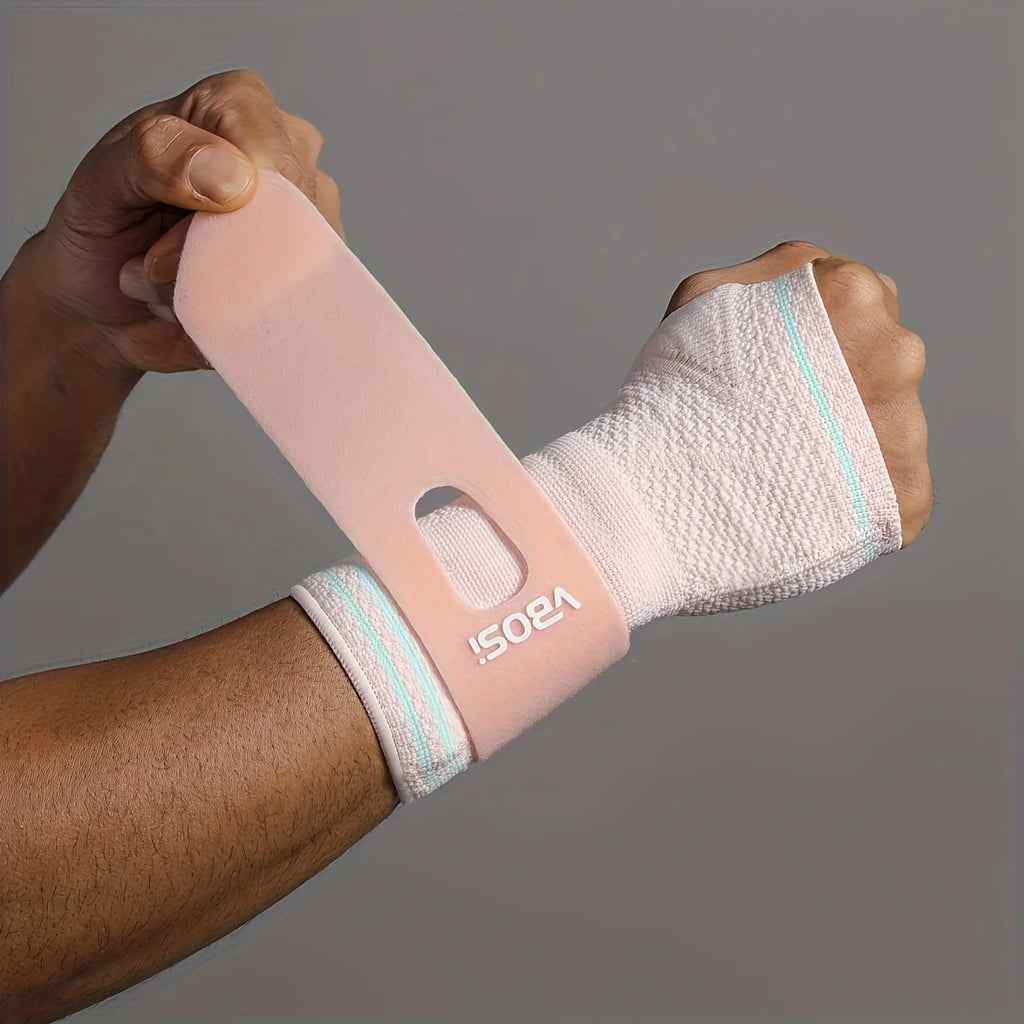 1pc Wrist Palm Support with Removable Metal Stays and Straps, Adjustable Brace Right Left Hand for Women And Men