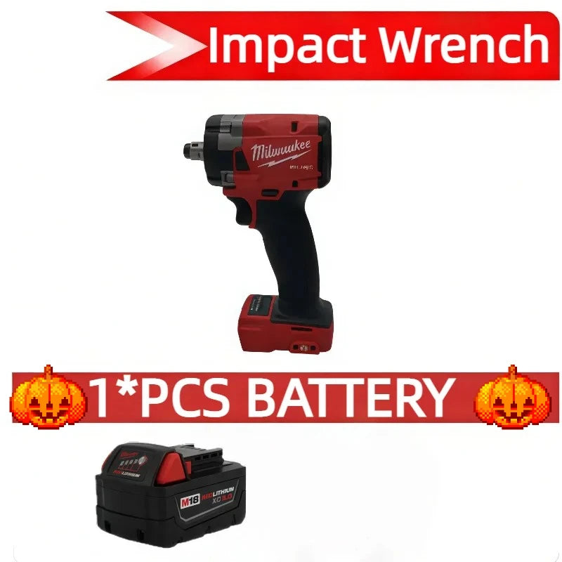 Milwaukee  Electric Cordless Wrench Brushless Screwdriver Impact Drill Power Tools Car Truck Repair For 18V Battery
