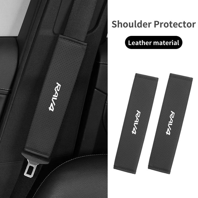 Car Seat Shoulder Pad Cover Seat Belt Buckle Protector Auto Accessories For Toyota Harrier TRD Prado RAV4 Auris CHR Corolla Camr