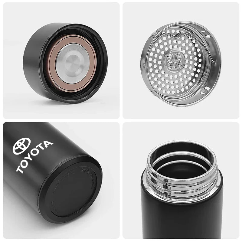 Car Insulated Cup 500ml Water Cup Coffee Tea Thermos For Toyota Crown Gazoo Racing Alphard TRD Corolla Yaris Chr Auris Camry