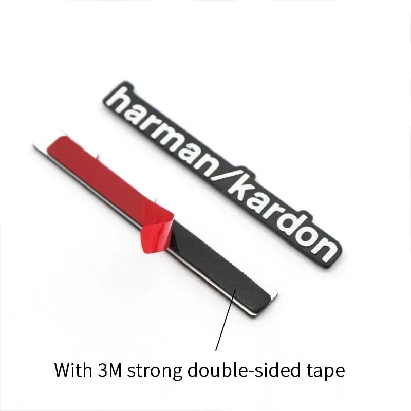 Harman Kardon Badge aluminum 3D car audio sticker For BMW M Renault Toyota Ford Skoda Opel Mitsubishi Hyundai Tesla Audi RS