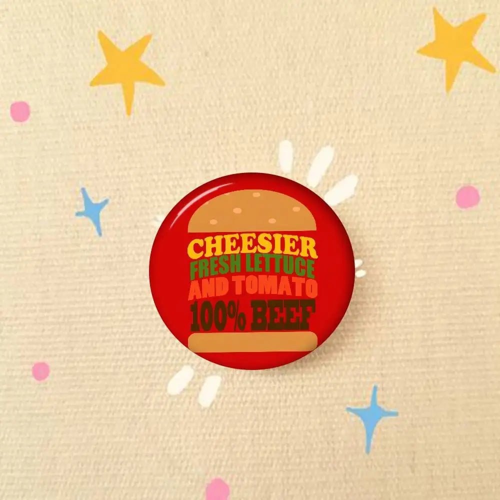 Anime Creative Tinplate Soft Button Pins Animal Icon Brooch Lapel Backpack Badge Accessories Pin Hot McDonalds logo Corp