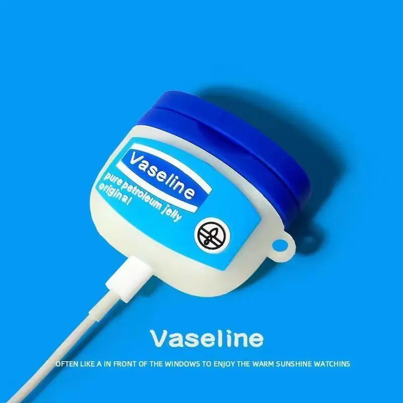 For AirPods 4 3 2 1 Pro Pro2 Pro3 Earphone Case 3D Creative vaseline Case Silicone Protective Headphone Box With Pendant Cover