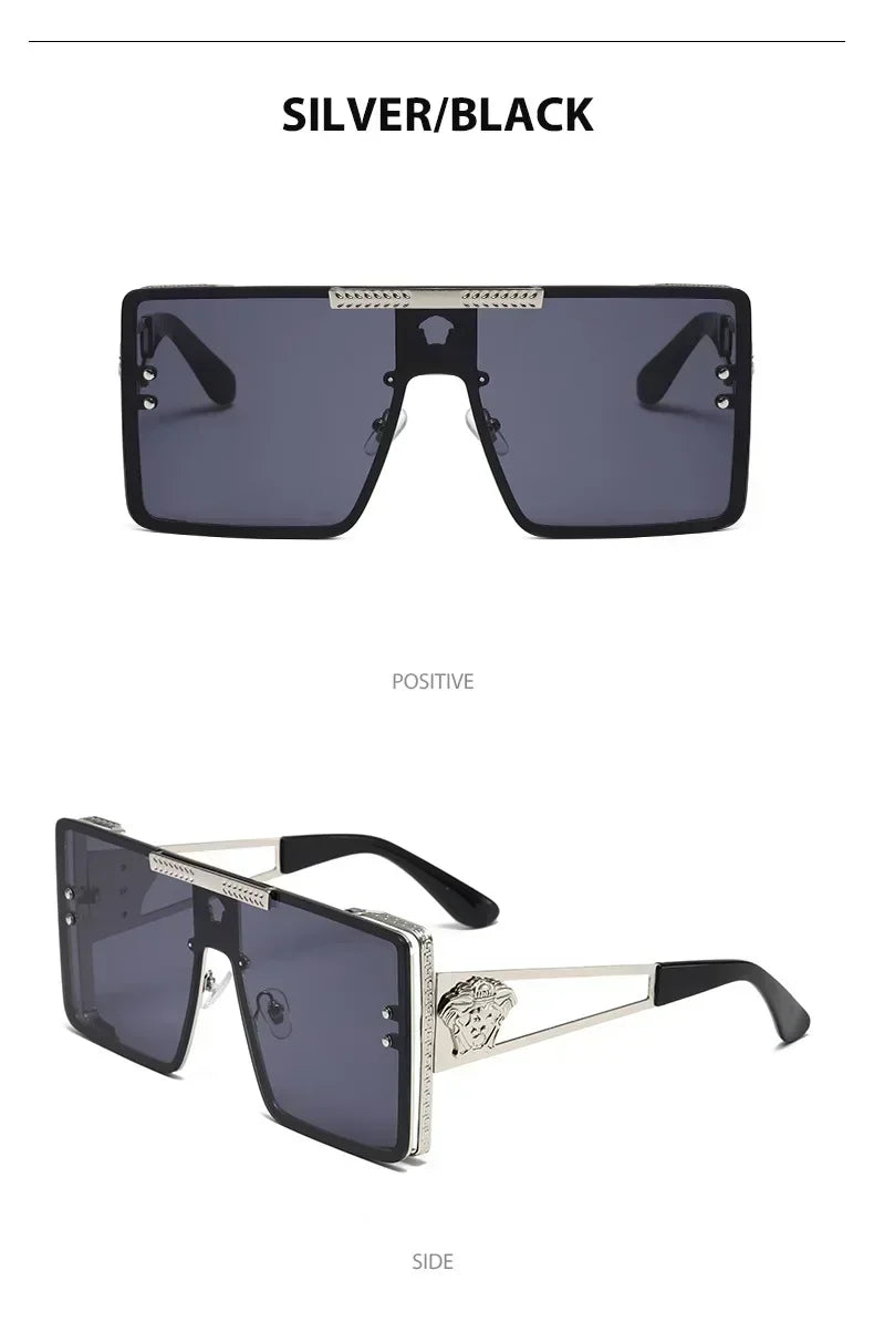 New Personality Square Big Cool Sunglasses for Men Women Fashion Retro Luxury Design Male Sun Glasses Gafas UV400 Gafas De Sol