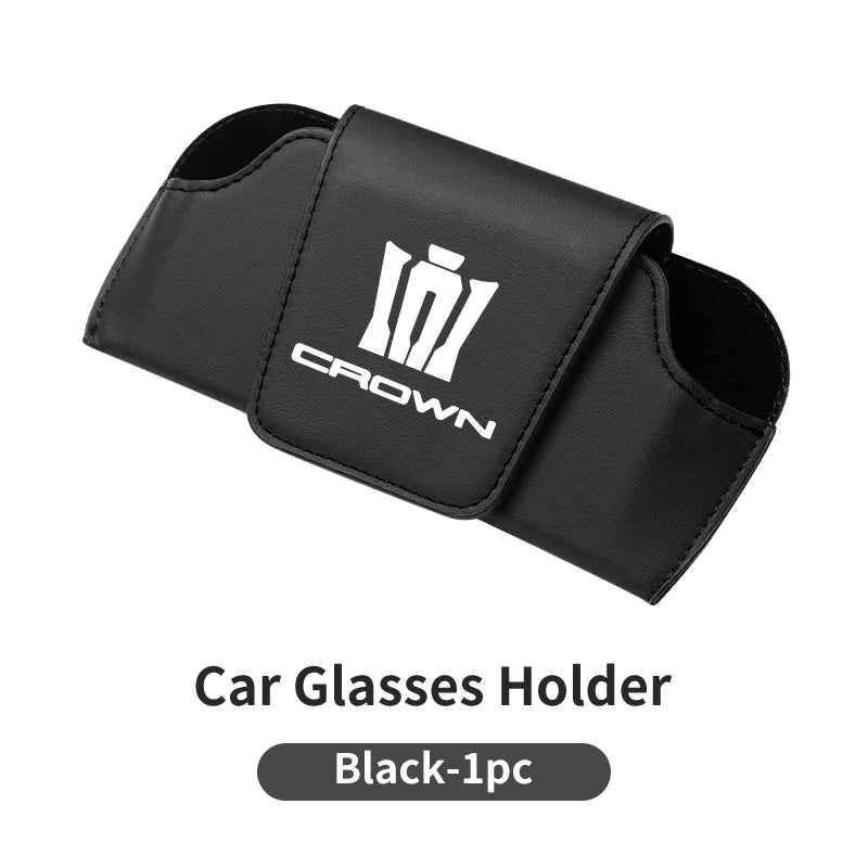 Car Sun Visor Sunglasses Case Glasses Organizers Box For Toyota Crown Corolla YARIS L Auris C-HR Hilux Vios Rav4 Prius Izoa Reiz