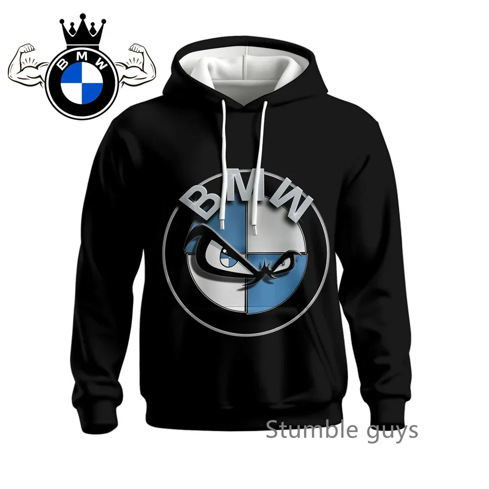 Autumn Men's BMW Hoodie Long Sleeve Sweatshirt Jacket Coat Sports Motorcycle Racing M Power Car Brand Casual Fashion
