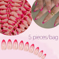 120PCS Press White French Edge Almond False Nails Reusable Acrylic False Nails Whitening Nail Art, Daily Wear Diy