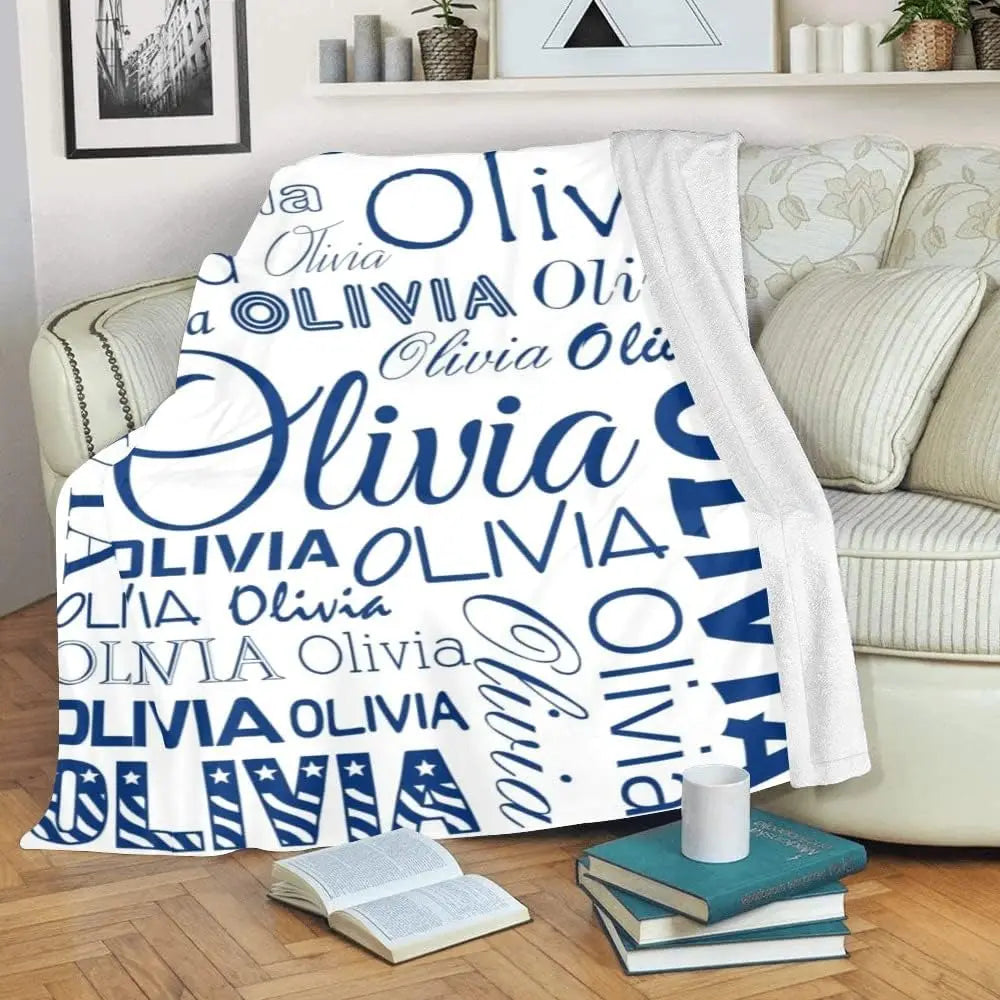 Personalized Baby Blankets with Name - Baby Blankets for Boys - Custom Baby Swaddle Blanket