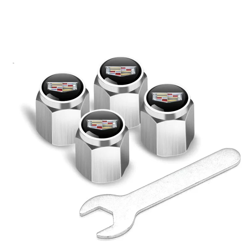 Cadillac tire valve caps