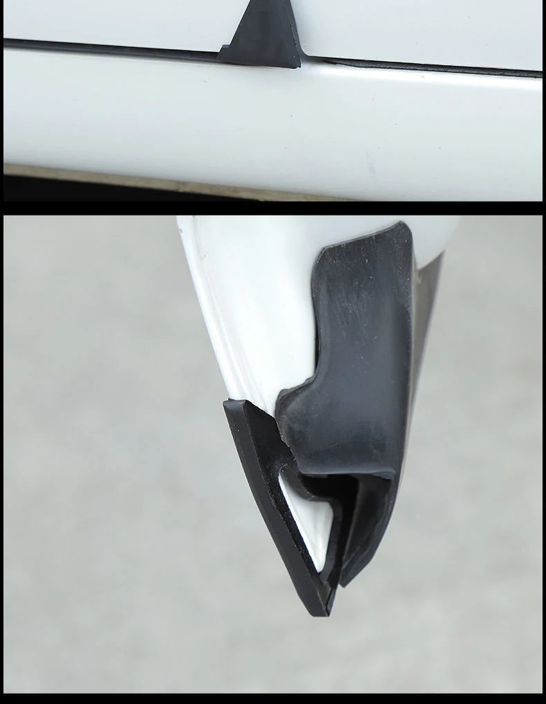 2/4pcs Universal Car Door Corner Protectors, Sport Pattern Silicone Anti-Scratch Bumper Covers for Vehicle Door Protection