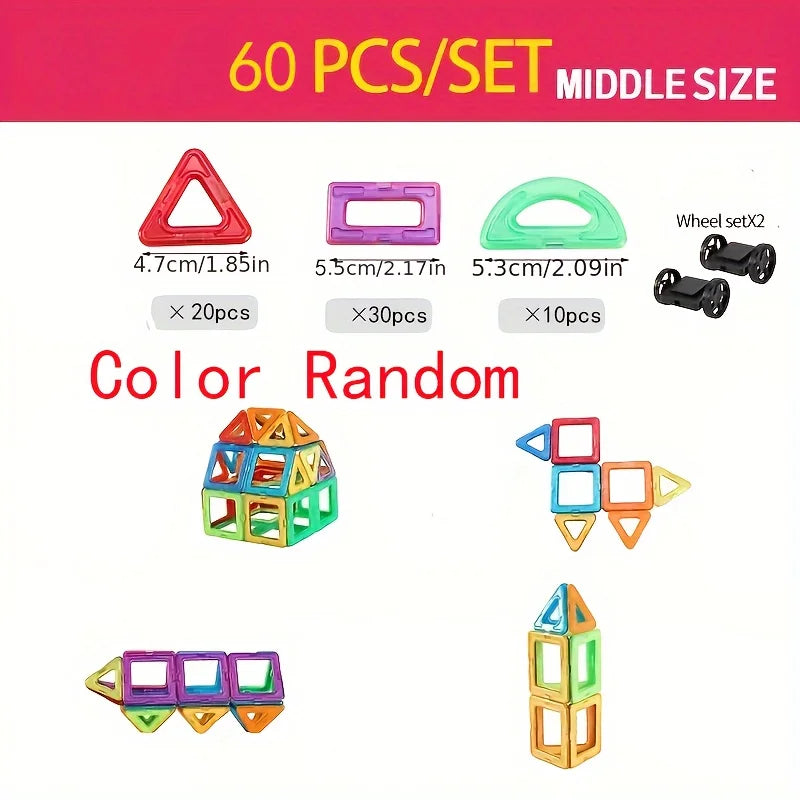 Magnetic Building Blocks for children's Toys, Puzzle Learning, Birthday and Christmas Gifts