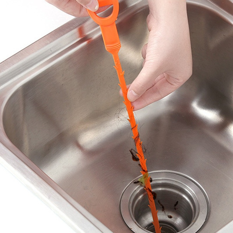 Bathroom Accessories Sewer Unclogging Spring Tube Hair Unclogging Tool 1 Piece Kitchen Sink Cleaning Hook Cleaning Stick