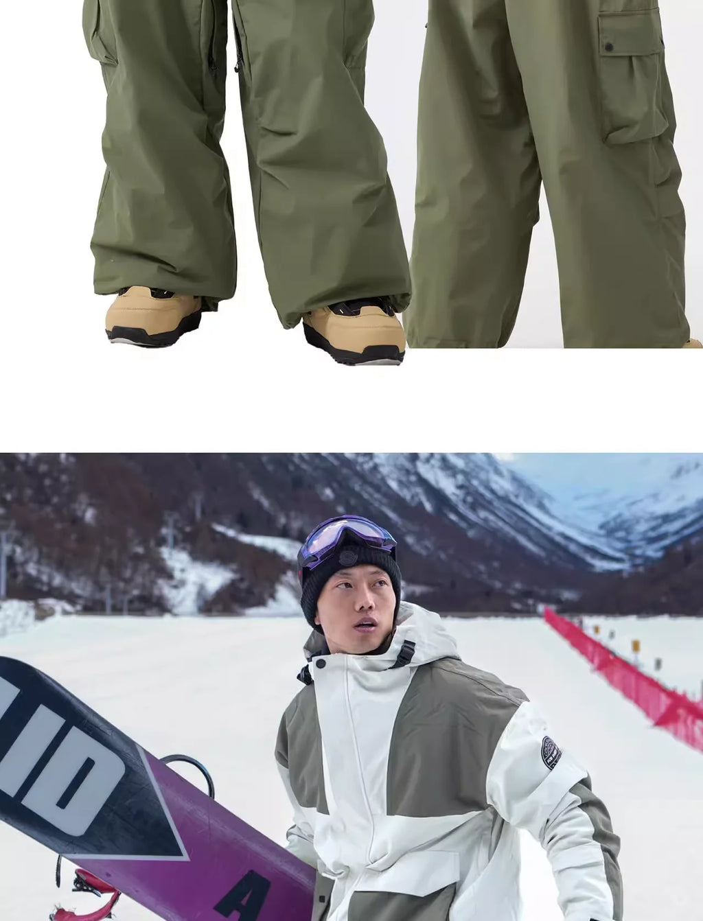 2025 GSOU SNOW New Winter Outdoor Loose Waist Ski Pants For Women  Men Waterproof And Warm  Professional Snowboard Ski Pants