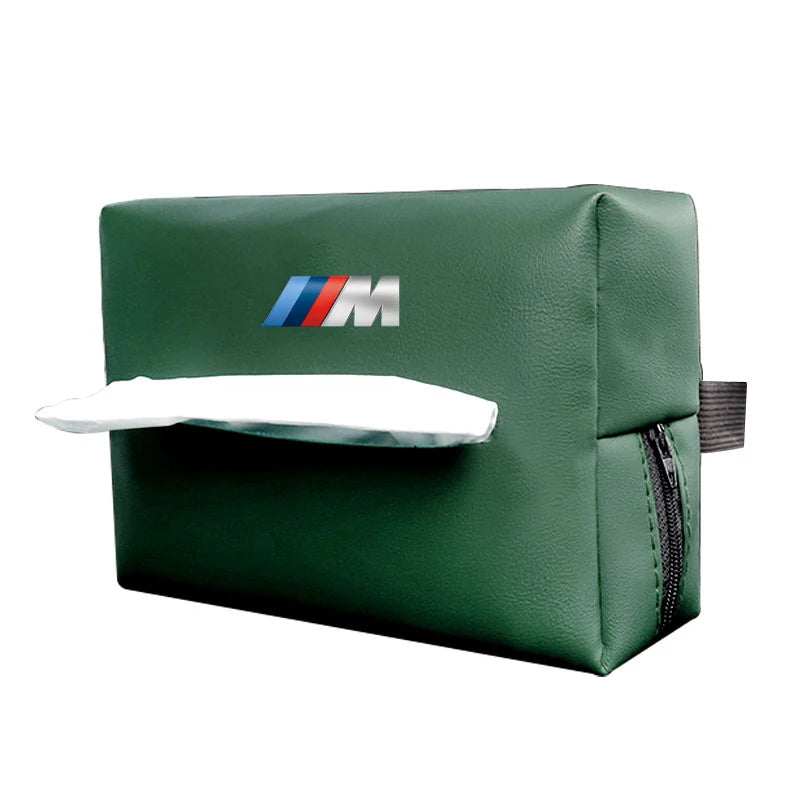 BMW Car Tissue Storage Bag Paper Towel Organizer For M3 M4 M5 G42 G30 G20 E39 E36 E87 E53 F44 F07 F34 G15 G16 G23 G22 X7 X5 F10