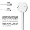 Rotates 180° Electrical Outlet Extender Adjustable Length Extension Cable US Plug Home Wall Desktop Ground Electric Socket