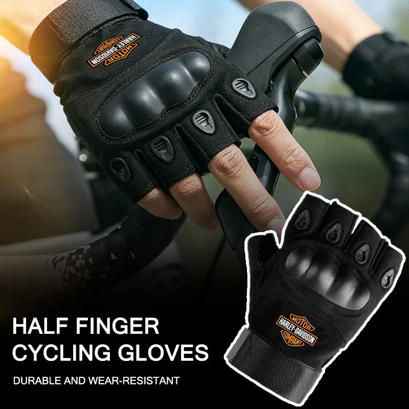 Half Finger Men's Gloves Outdoor Military Tactical Gloves Sports Shooting Hunting Airsoft Motorcycle Cycling Gloves For Harley