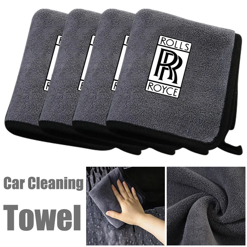 Microfiber Towel Car Wash Thickened Soft Detailing Cleaning Cloth for Rolls-Royce Cullinan Phantom Ghost Wraith Dawn Accessories