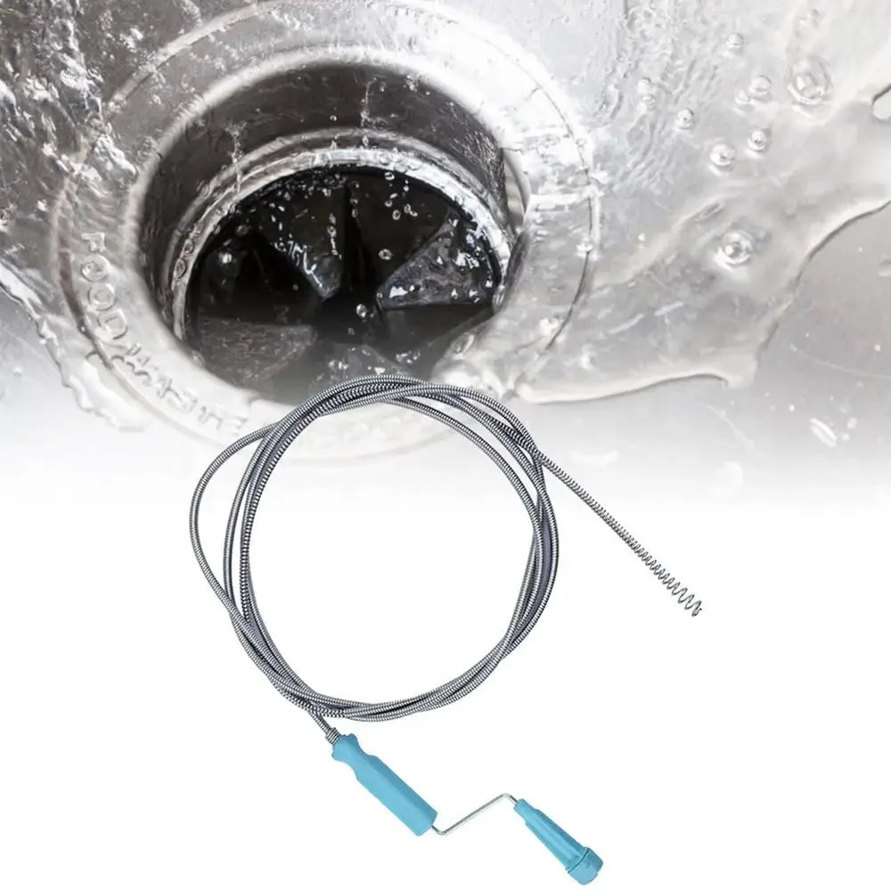 Drain Cleaner Drain Auger Flexible Metal Spring Sink Dredge Auger Plumbing Snake Clog Remover Ultra-long Sewer Dredge