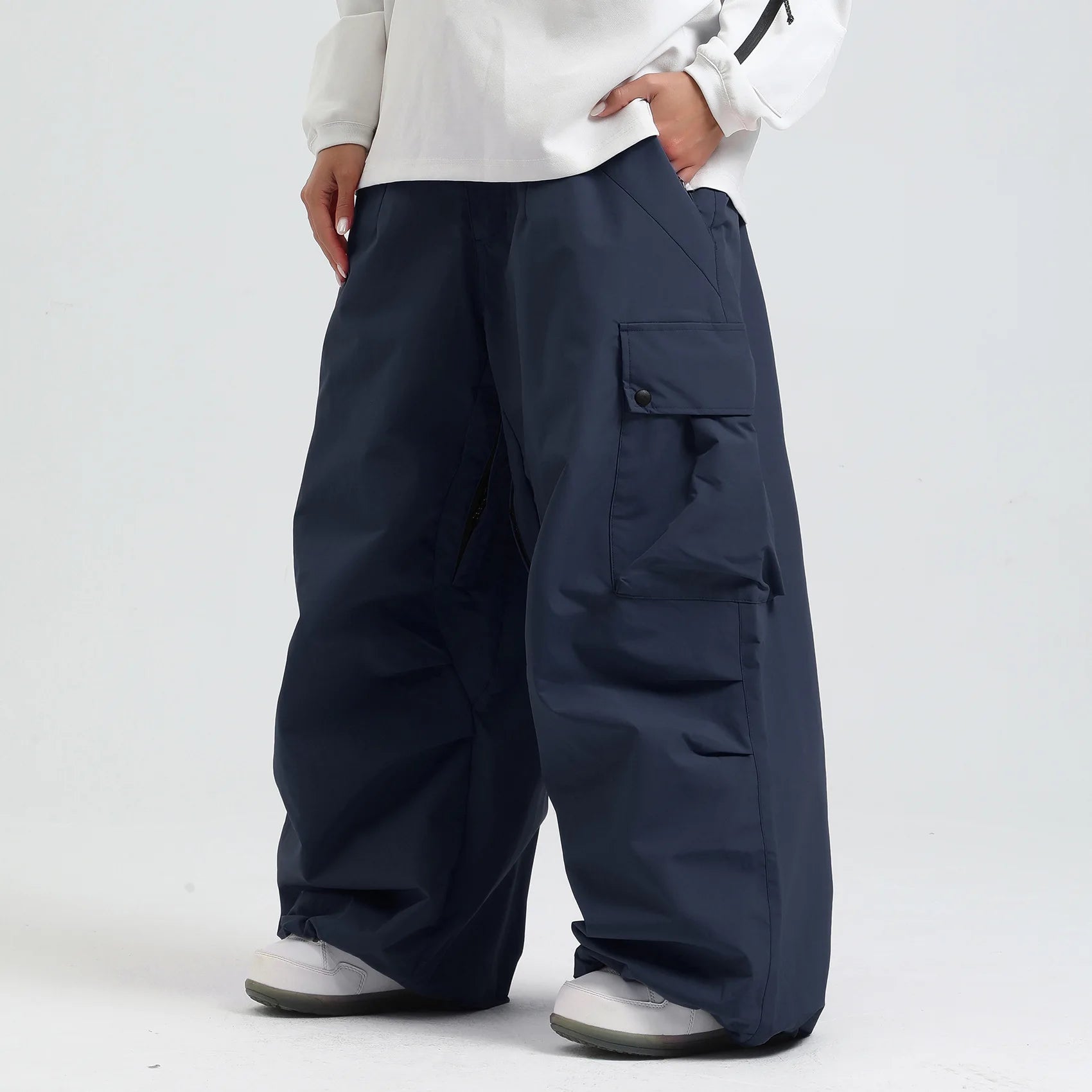 2025 GSOU SNOW New Winter Outdoor Loose Waist Ski Pants For Women  Men Waterproof And Warm  Professional Snowboard Ski Pants