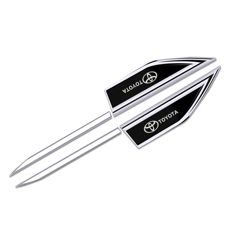 2Pcs Metal Car Stickers Badge For Toyota camry Yaris corolla RAV4 CHR prado hulix verso  Auto Fender Side Decals