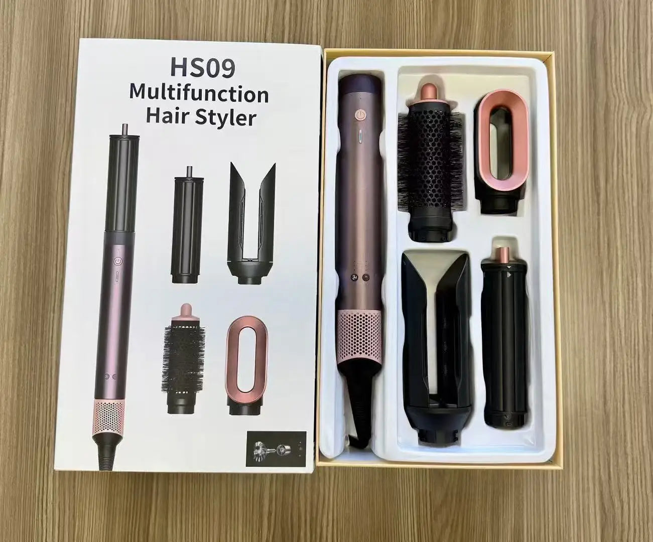 2025 hs09 Professional Multi Styler Travel Hair Dryer Hot Air Brush Hair Straightene Curling Wand-All-in-One HairStylerhairdryer