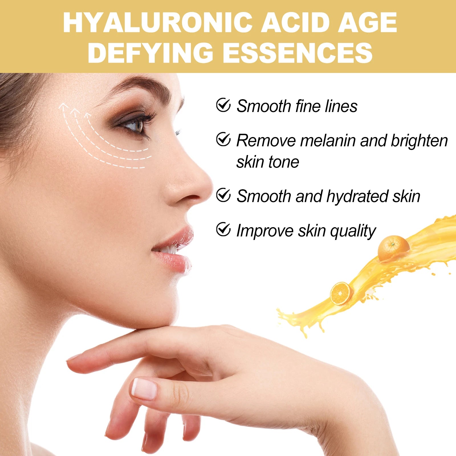 EELHOE Hyaluronic Acid Essences for Anti-Aging Brightening Skin Moisturizing Firming Fine Lines Remover Wrinkles Acne Treatment