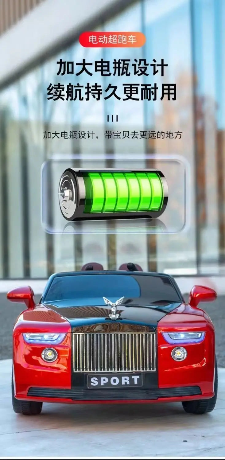 Large Size 1-6 Year Old Boys And Girls Electric 4-Wheel Charging Remote-Controlled Children Ride On Toy Car