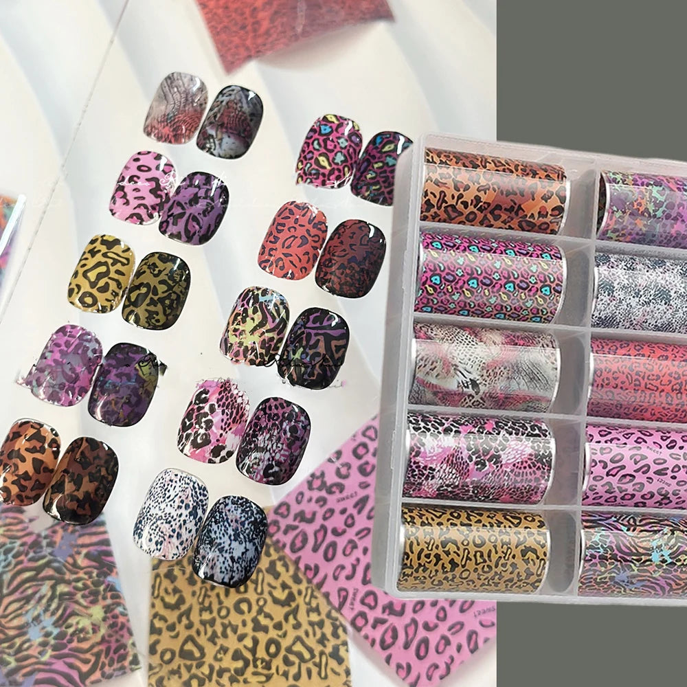 10 Rolls 2.5*50cm Sexy Lace Nail Foils Black White Transfer Paper Nail Art Stickers Stripe Lace Manicure Decals Nail Decorations