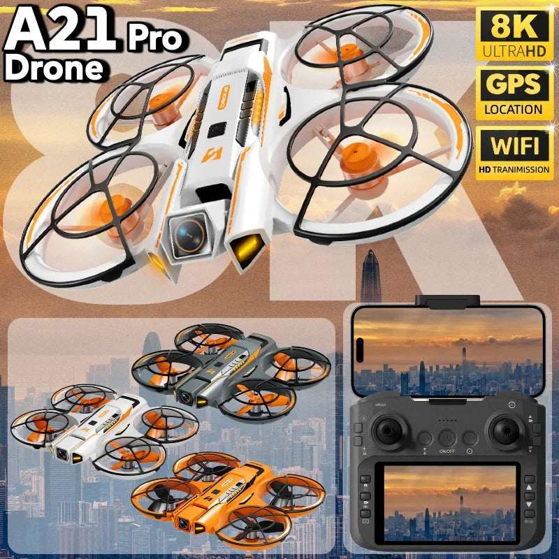 Hot for Genuine Original A21Pro Drone GPS 8K Professional Aerial Photography Remote Control Aircraft 5G HD Camera Quadcopter Toy