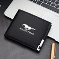 1pcs Car Logo Wallet Men Leather Driver Licence Holder Key Card Bag For Mustang Ford Fiesta Kuga Edge Mondeo ST Fusion Explorer