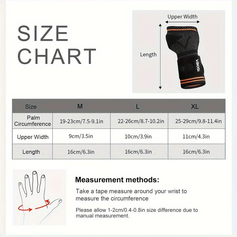 1pc Wrist Palm Support with Removable Metal Stays and Straps, Adjustable Brace Right Left Hand for Women And Men