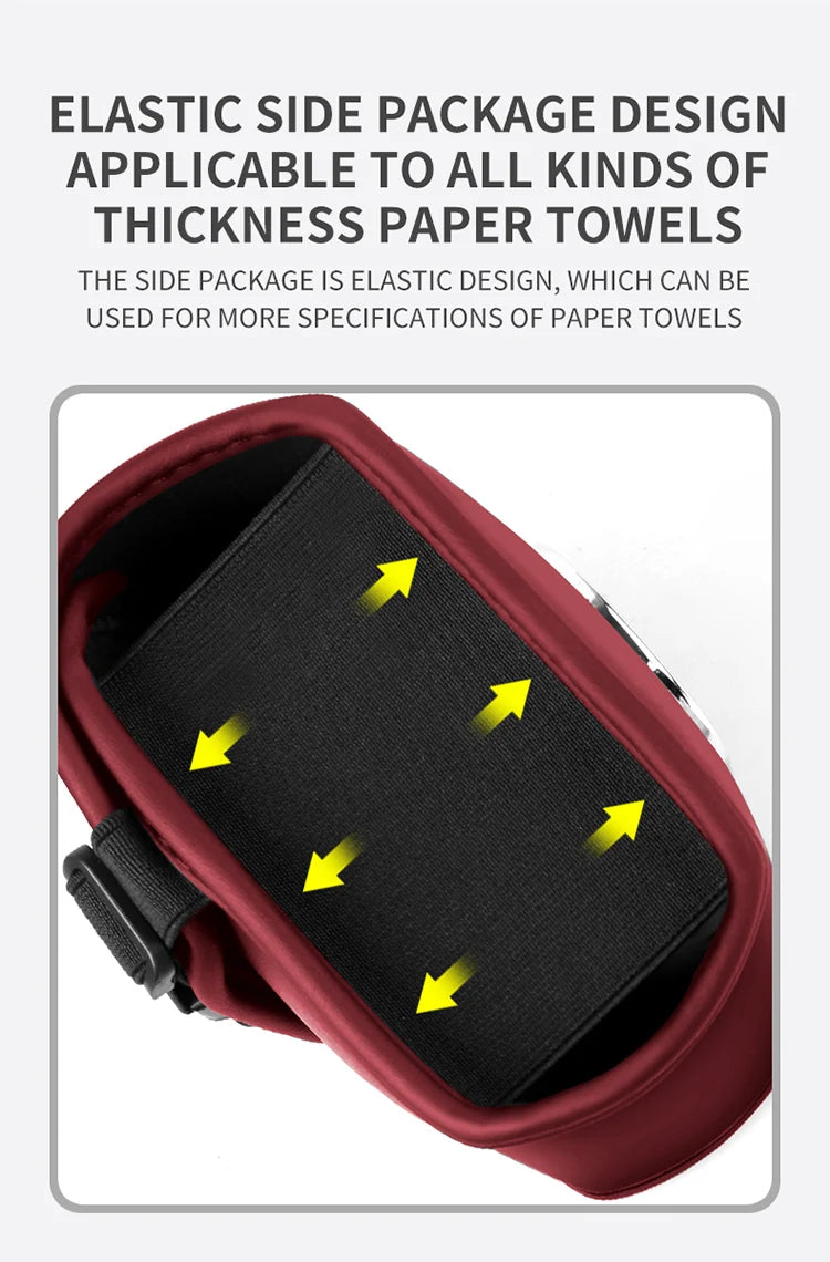 Toyota car tissue box holder flip-top design hanging car seat back tissue box PU leather high quality