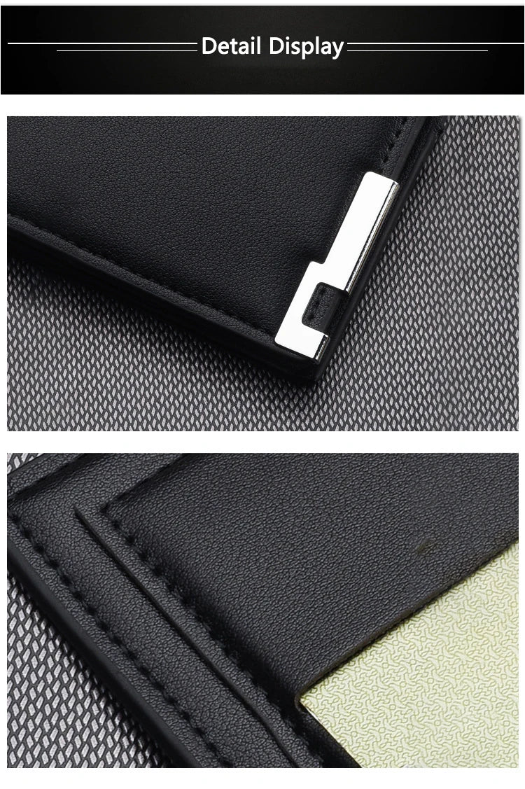 Leather Car LOGO Short Men Wallet Purse With Card Holder License for Rolls-Royce Cullinan Phantom Ghost Wraith Dawn Accessories