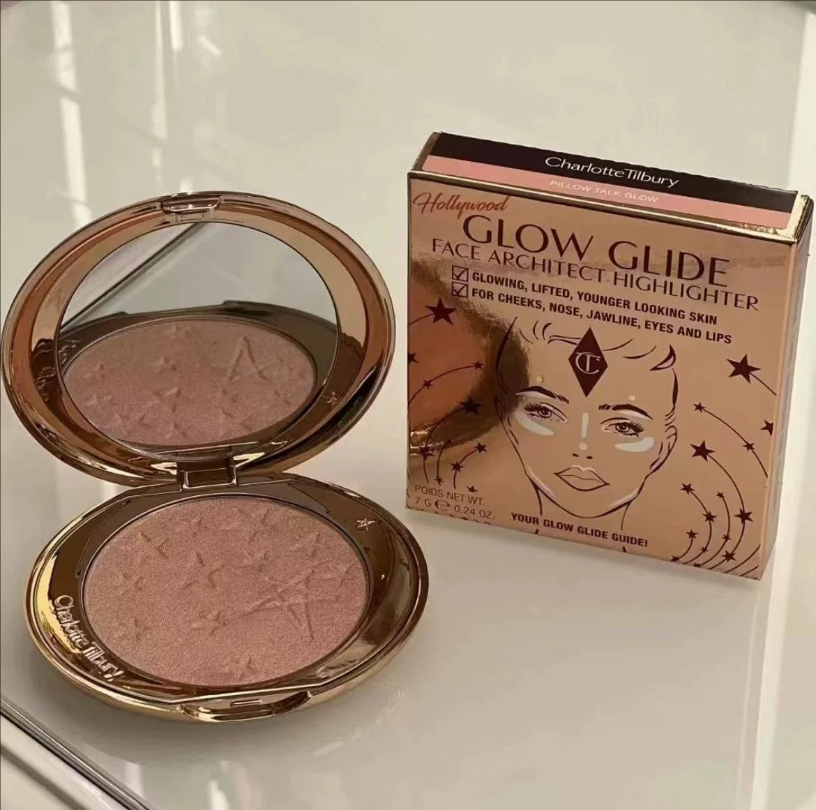 Charlotte Tilbury Airbrush Flawless Finish Refillable Blurring Setting Powder Lip Gloss Flawless Blurring Matte Blush CT Makeup