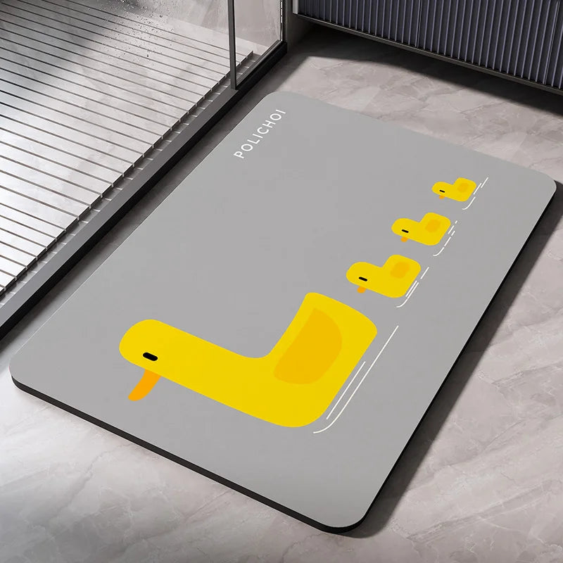 Diatomite Bath Mats Bathroom Absorbent Anti Slip Floor Mat Foot Carpet Quick Dry Shower Toilet Rug Doormat Washable
