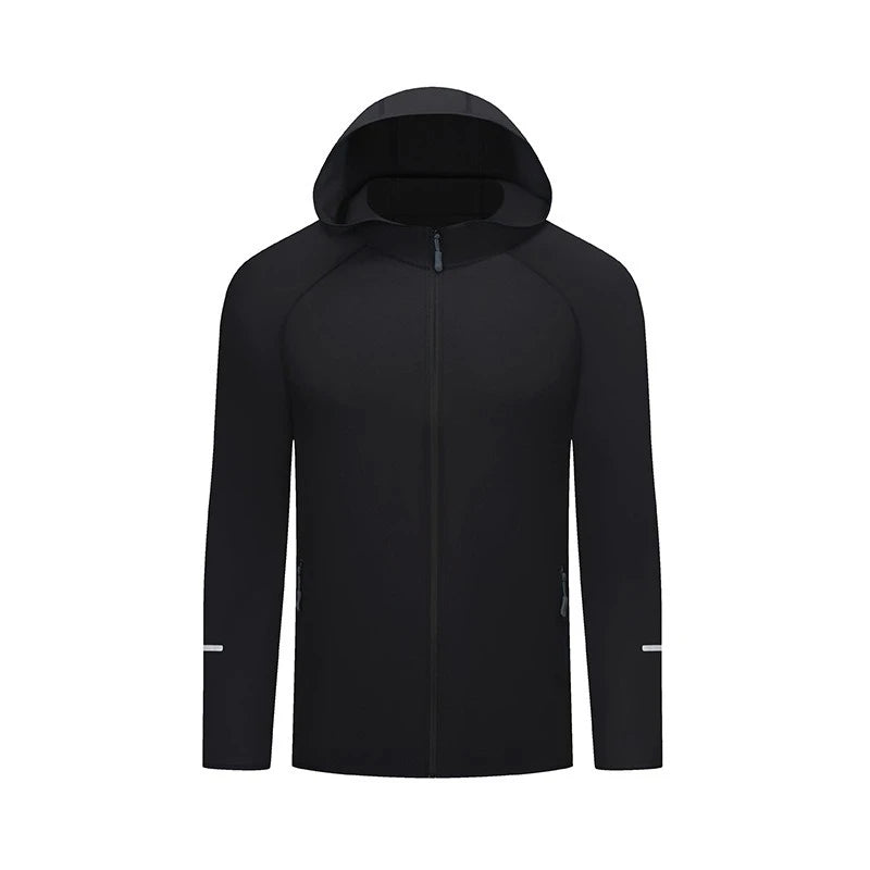 2026 Autumn Long-Sleeve Hoodie Quick-Dry Outdoor Windproof Jacket Four-Way Stretch Running Coat
