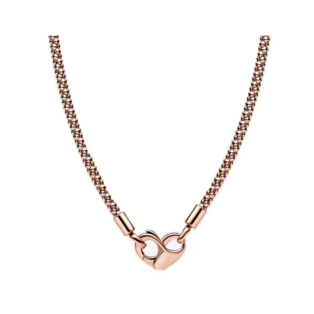Exquisite 100% 925 sterling silver eternal heart-shaped circular pendant necklace for women DIY jewelry Valentine's Day gift