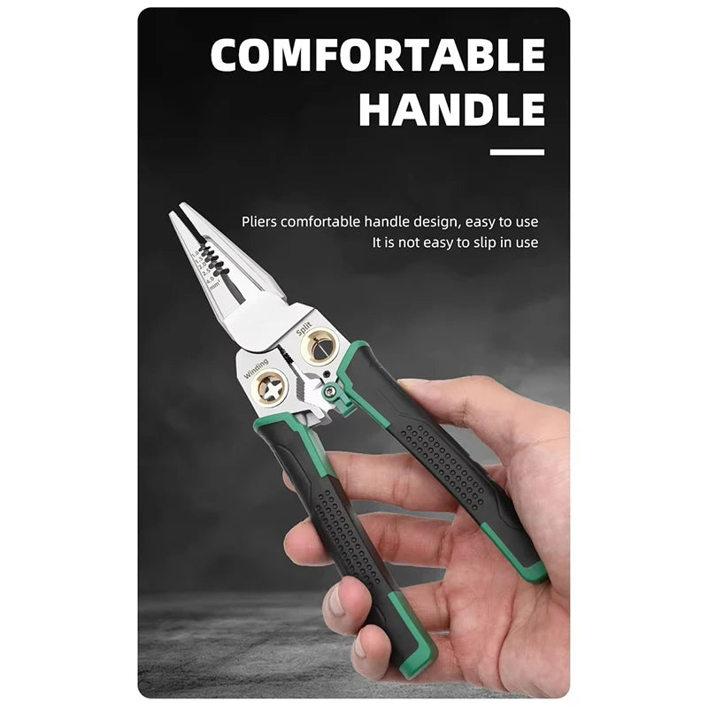 8 In 1 Wire Stripping Pliers Multifunction Electrician Cable Stripper Cutting Splitting Repair Hand Tools Pliers