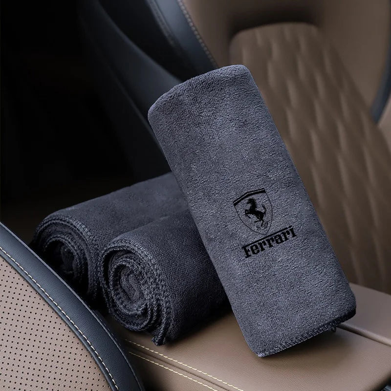 New Coral Fleece Car Wash Towel Drying Cloth Cleaning Towels Accessories For Ferrari SP1 812 F40 F12TDF SF90 458 488 599 612 F12