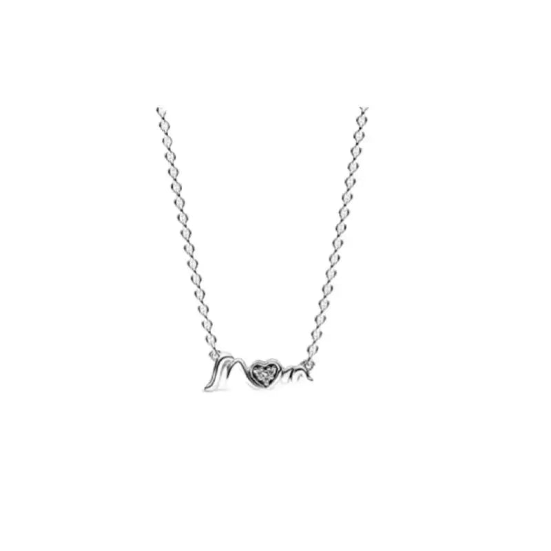 Exquisite 100% 925 sterling silver eternal heart-shaped circular pendant necklace for women DIY jewelry Valentine's Day gift