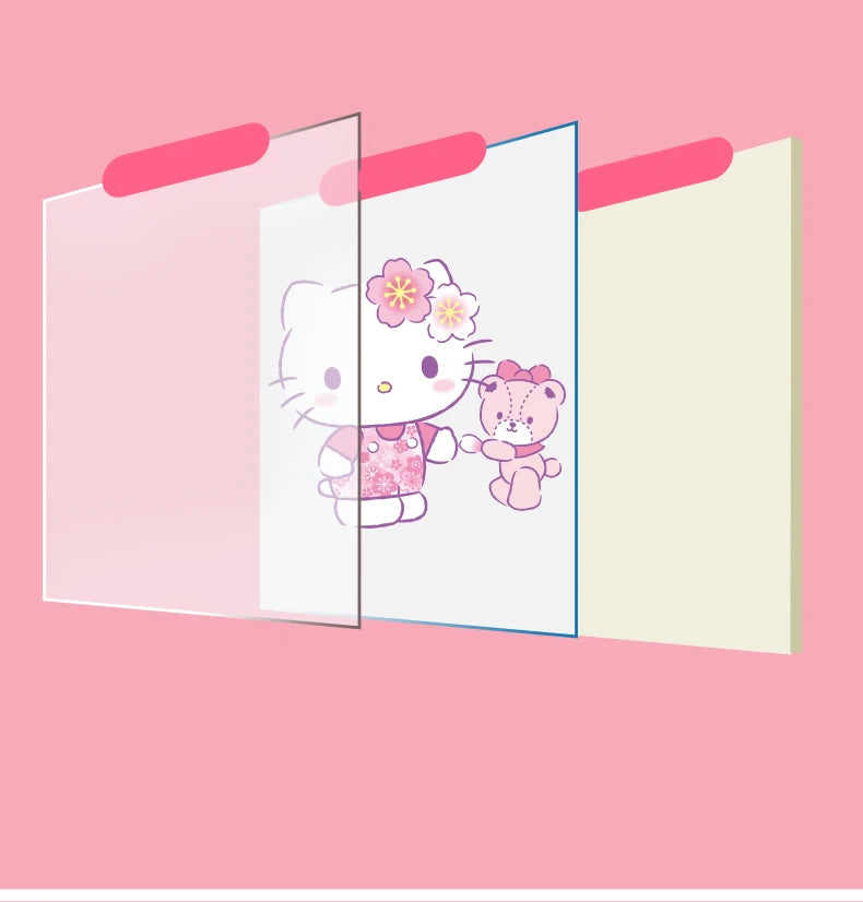 For Cherry Blossom Hello Kitty Tableware Baby Complementary Food Bowls BPA-Free Dining Plates Rice Bowl Cartoon Divided Plates